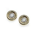 18K Yellow Gold Diamond Stud Earrings